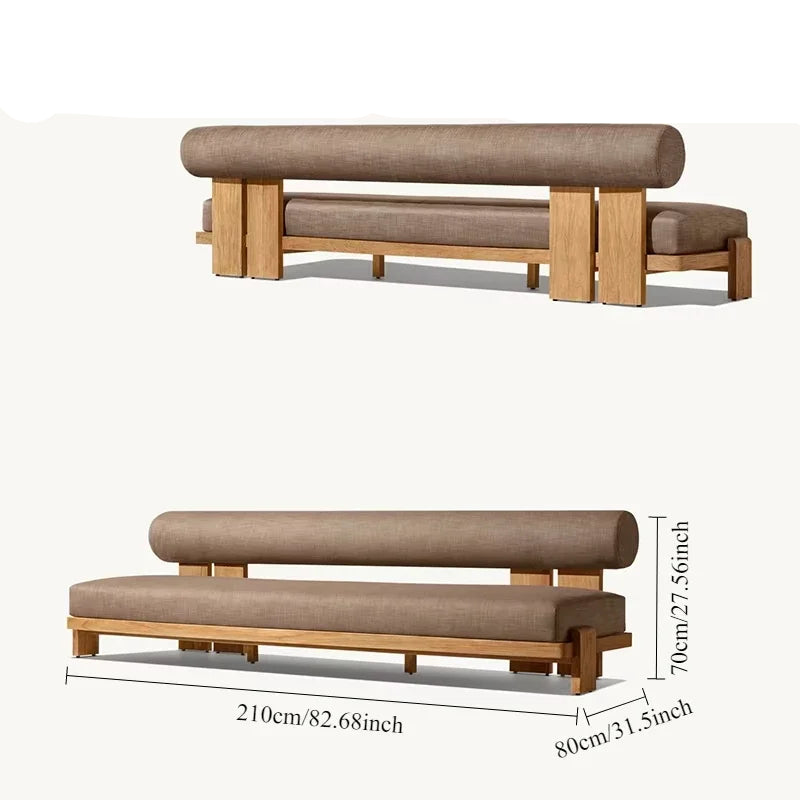 Teakholz Garten-Sofaset – Outdoor Lounge-Möbel mit massivem Teakrahmen