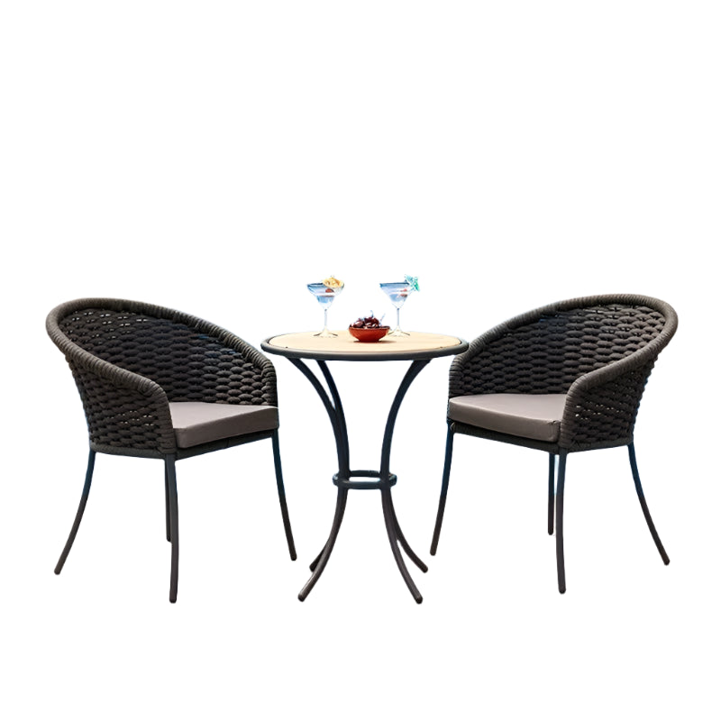 Gartenmöbel Set aus Polyrattan – 3-Sitzer Esstischgruppe wetterfest