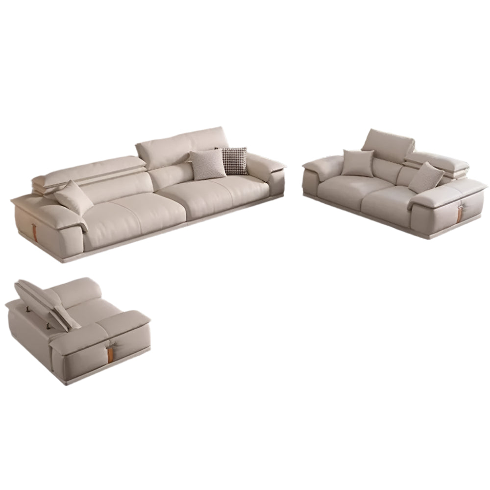 Sofa aus Echtleder – Modernes L-förmiges Wohnzimmer Sofa