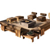 Teakholz Garten-Sofaset – Outdoor Lounge-Möbel mit massivem Teakrahmen