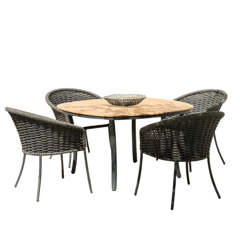 Gartenmöbel Set aus Polyrattan – 3-Sitzer Esstischgruppe wetterfest