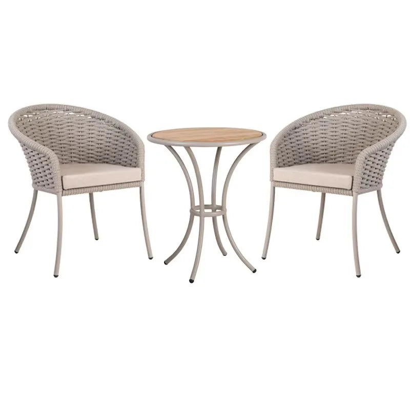 Gartenmöbel Set aus Polyrattan – 3-Sitzer Esstischgruppe wetterfest
